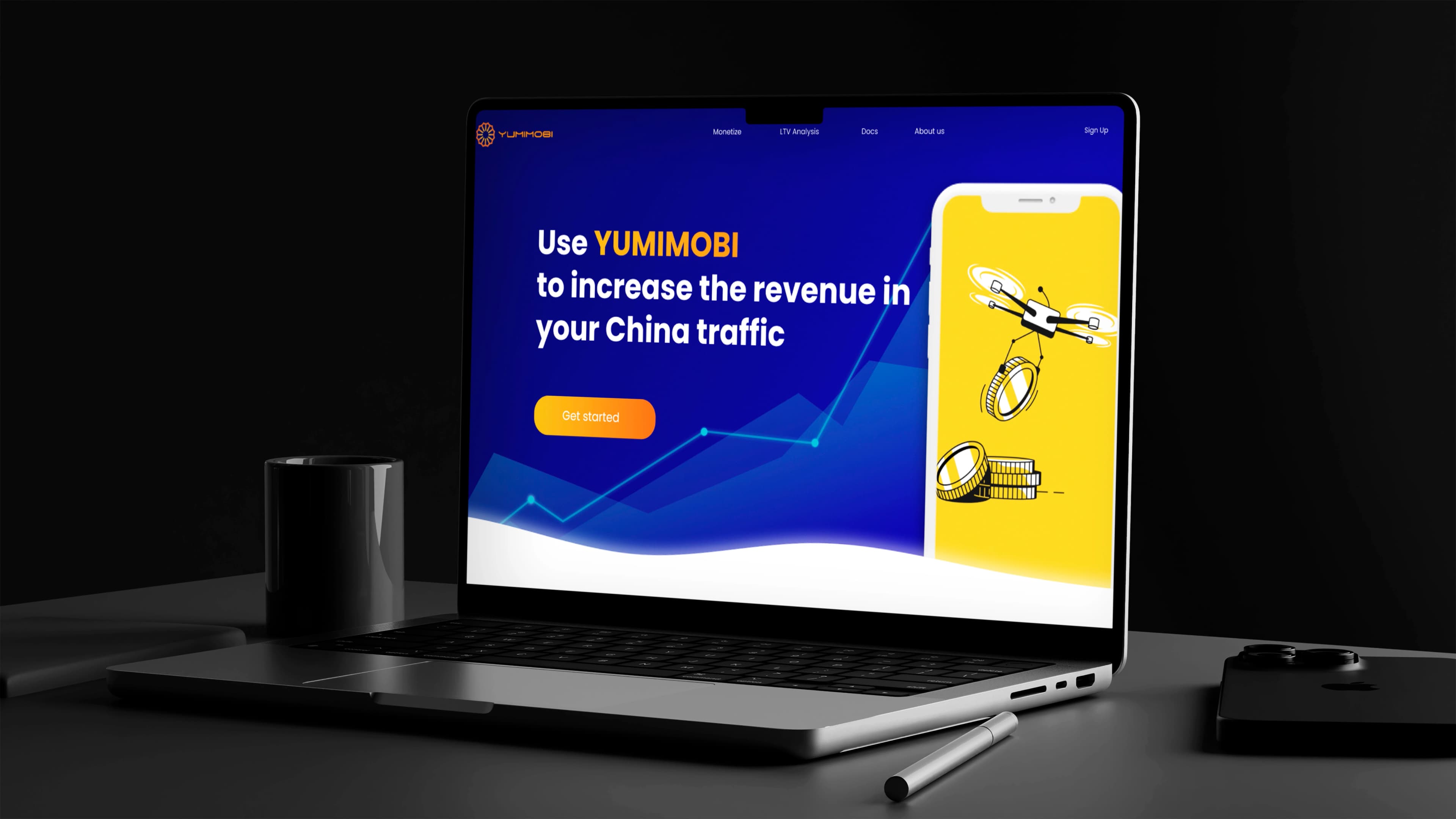 Website Design for Chinese Monetization Service Yumi